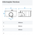 Ralo Quadrado 100 x 52 x 40mm SN