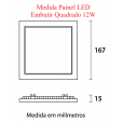 Painel LED Slim Quadrado Embutir