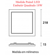 Painel LED Slim Quadrado Embutir