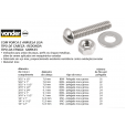 Parafuso Máquina Inox - c/ Porca e Arruela Lisa - Fenda Simples