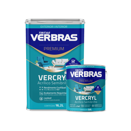 Tinta Vercryl Semibrilho Premium - Exterior/Interior